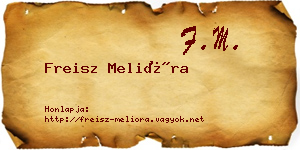 Freisz Melióra névjegykártya